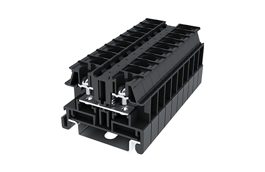 Dinkle DK16 DIN Rail Terminal Blocks - 100A 600V, 3-14 AWG (5 Pack)